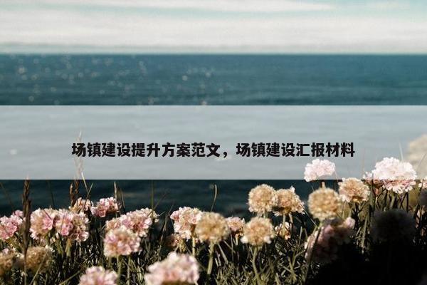 场镇建设提升方案范文，场镇建设汇报材料