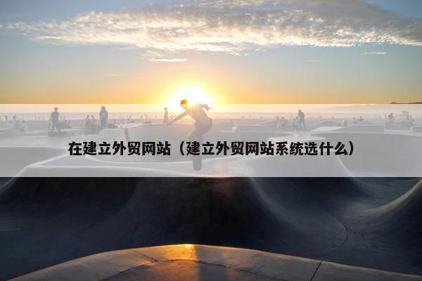 在建立外贸网站（建立外贸网站系统选什么）