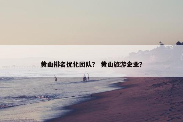 黄山排名优化团队？ 黄山旅游企业？