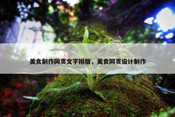 美食制作网页文字排版，美食网页设计制作