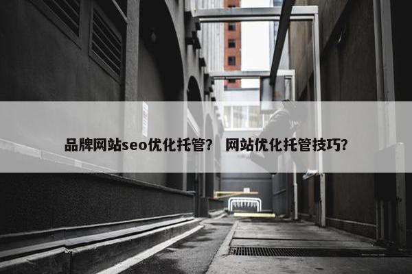 品牌网站seo优化托管？ 网站优化托管技巧？