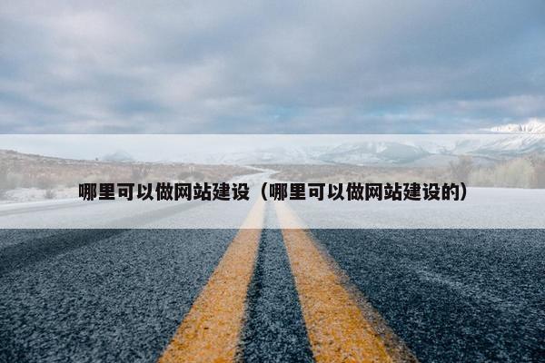 哪里可以做网站建设（哪里可以做网站建设的）