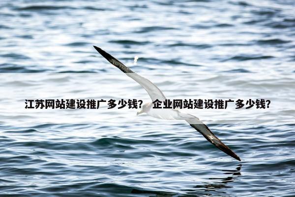 江苏网站建设推广多少钱？ 企业网站建设推广多少钱？