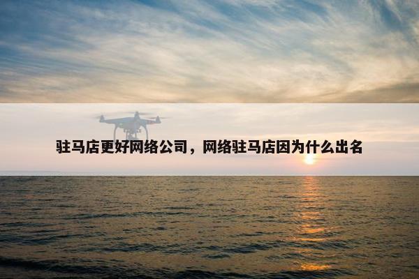 驻马店更好网络公司，网络驻马店因为什么出名