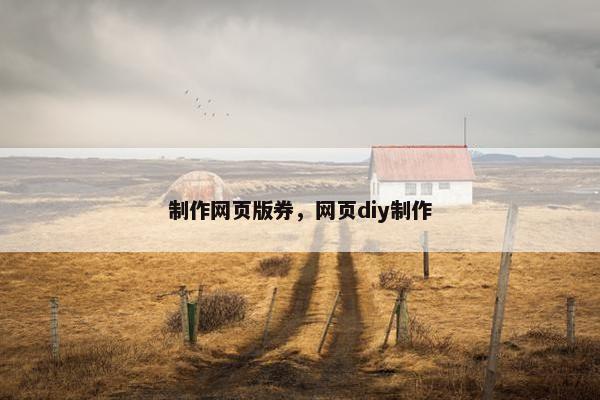 制作网页版券，网页diy制作