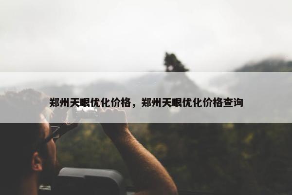 郑州天眼优化价格，郑州天眼优化价格查询
