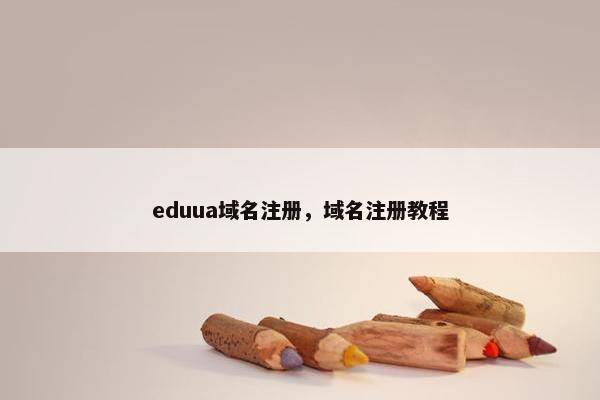 eduua域名注册，域名注册教程