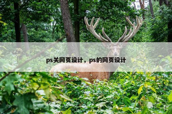 ps关网页设计，ps的网页设计