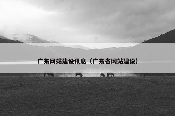 广东网站建设讯息（广东省网站建设）
