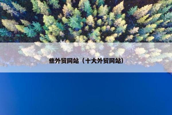 些外贸网站（十大外贸网站）