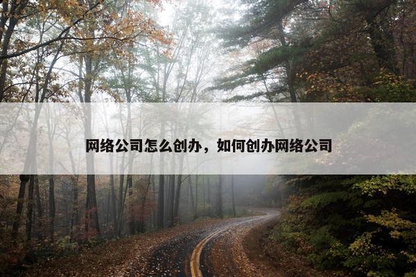网络公司怎么创办，如何创办网络公司
