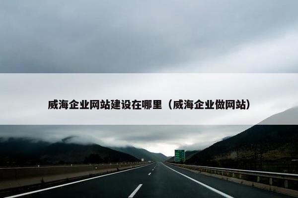 威海企业网站建设在哪里（威海企业做网站）