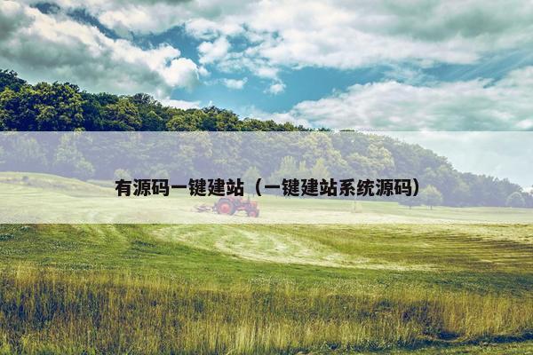 有源码一键建站（一键建站系统源码）