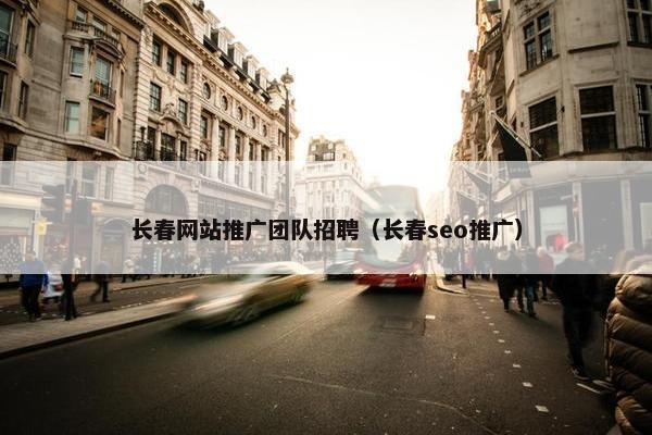 长春网站推广团队招聘（长春seo推广）