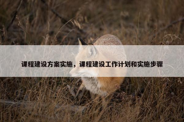 课程建设方案实施，课程建设工作计划和实施步骤