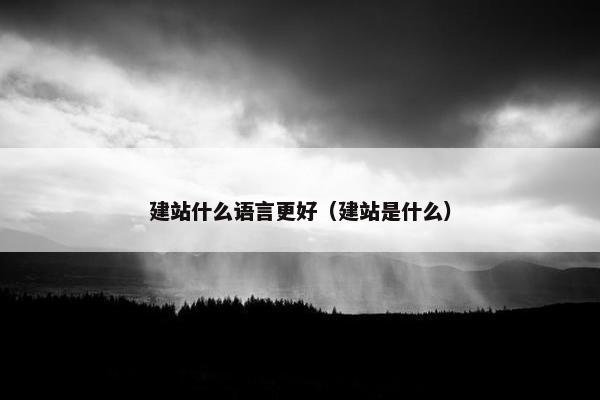 建站什么语言更好（建站是什么）