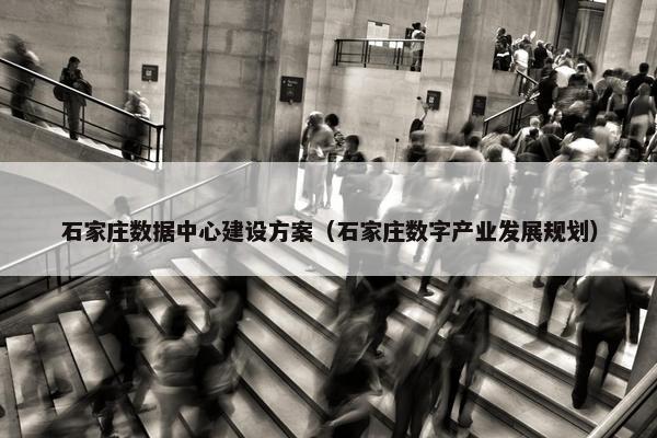 石家庄数据中心建设方案（石家庄数字产业发展规划）