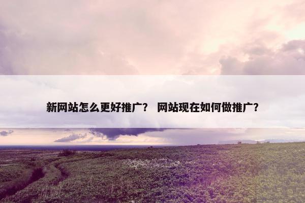 新网站怎么更好推广？ 网站现在如何做推广？