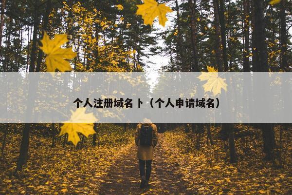 个人注册域名卜（个人申请域名）