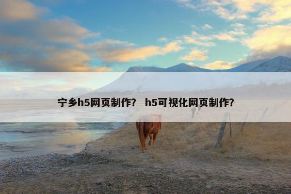 宁乡h5网页制作？ h5可视化网页制作？