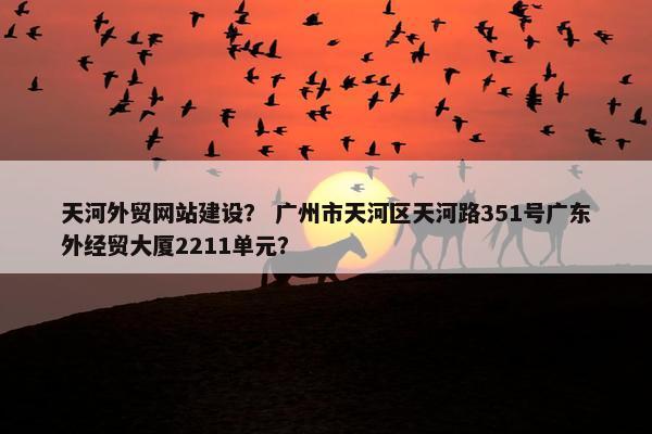天河外贸网站建设？ 广州市天河区天河路351号广东外经贸大厦2211单元？