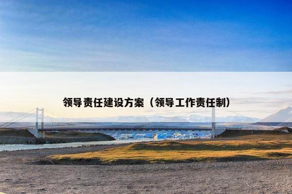 领导责任建设方案（领导工作责任制）
