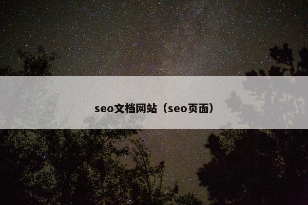 seo文档网站（seo页面）
