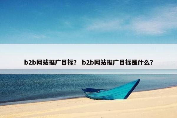 b2b网站推广目标？ b2b网站推广目标是什么？
