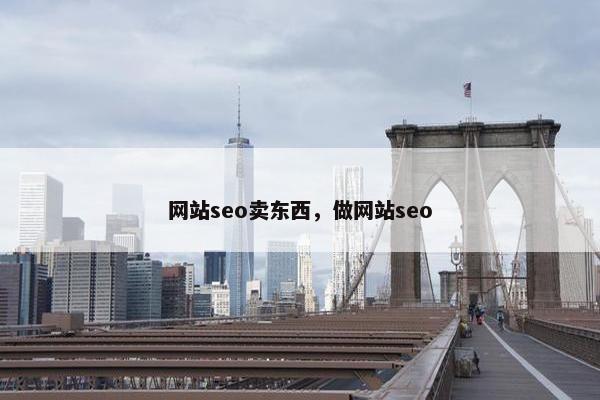 网站seo卖东西，做网站seo