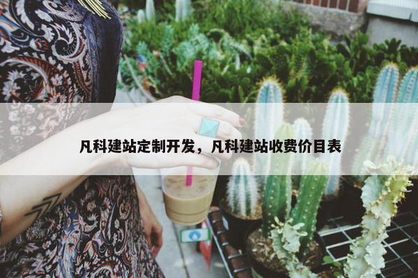 凡科建站定制开发，凡科建站收费价目表