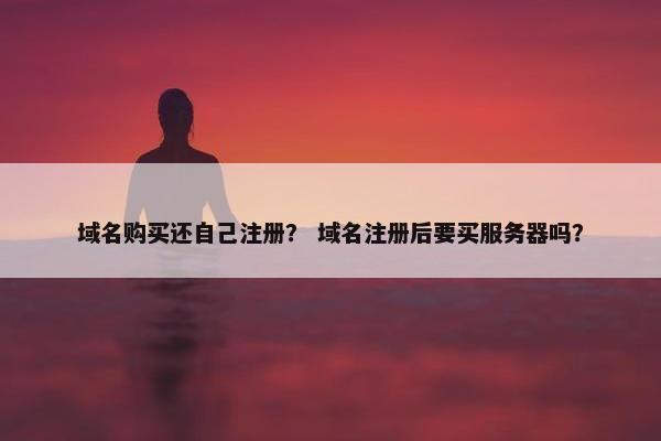 域名购买还自己注册？ 域名注册后要买服务器吗？