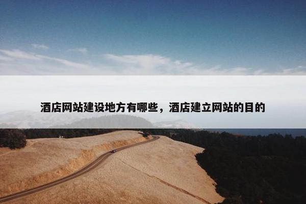 酒店网站建设地方有哪些，酒店建立网站的目的