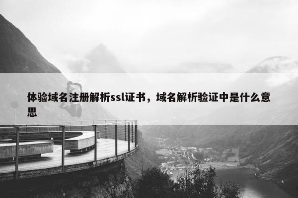 体验域名注册解析ssl证书，域名解析验证中是什么意思