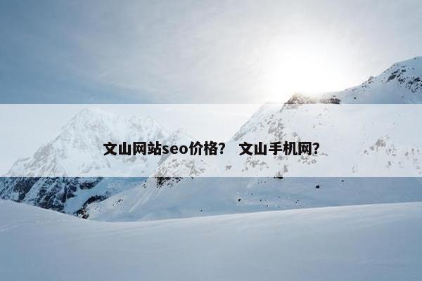 文山网站seo价格？ 文山手机网？