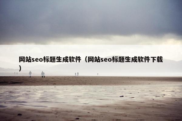 网站seo标题生成软件（网站seo标题生成软件下载）