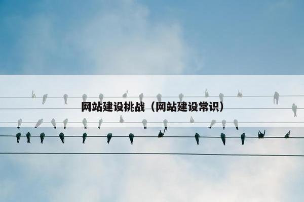 网站建设挑战（网站建设常识）