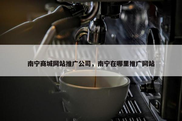 南宁商城网站推广公司，南宁在哪里推广网站