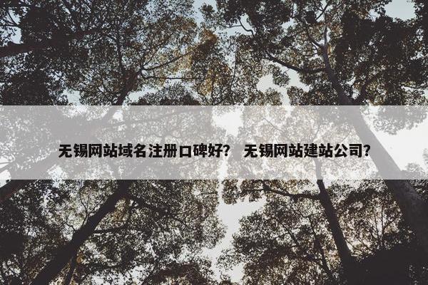 无锡网站域名注册口碑好？ 无锡网站建站公司？