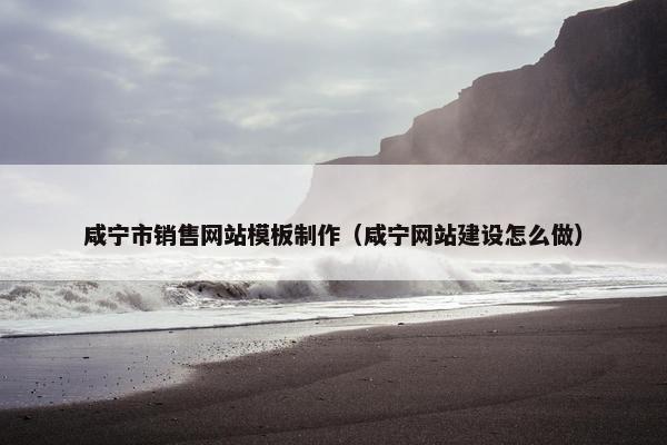 咸宁市销售网站模板制作（咸宁网站建设怎么做）