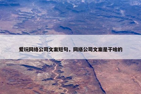 爱玩网络公司文案短句，网络公司文案是干啥的