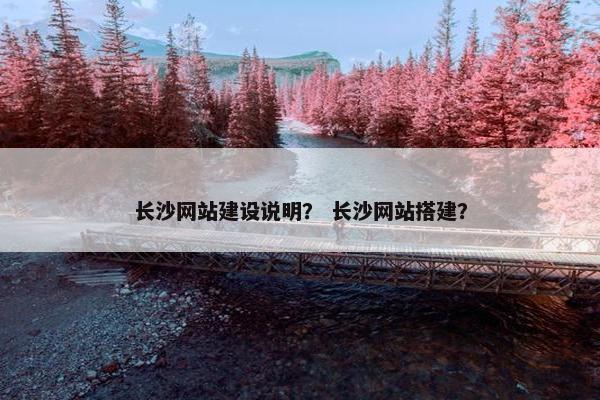 长沙网站建设说明？ 长沙网站搭建？