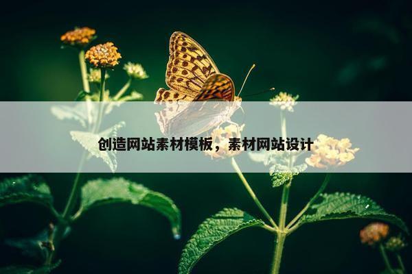 创造网站素材模板，素材网站设计