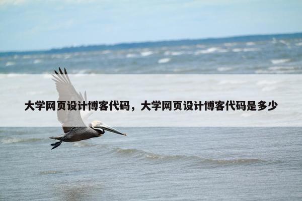 大学网页设计博客代码，大学网页设计博客代码是多少