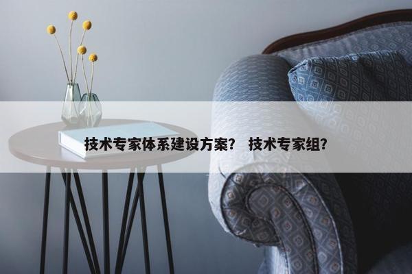 技术专家体系建设方案？ 技术专家组？