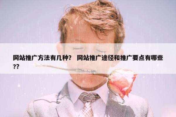 网站推广方法有几种？ 网站推广途径和推广要点有哪些?？