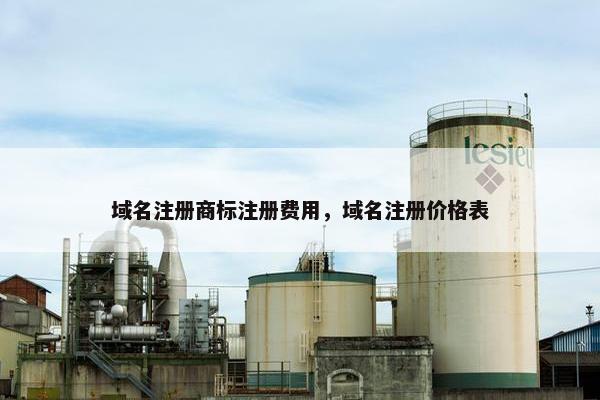 域名注册商标注册费用，域名注册价格表