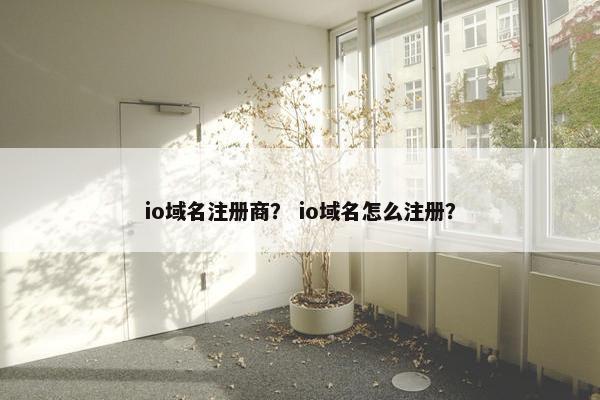 io域名注册商？ io域名怎么注册？