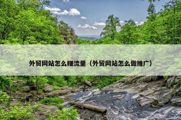 外贸网站怎么赚流量（外贸网站怎么做推广）