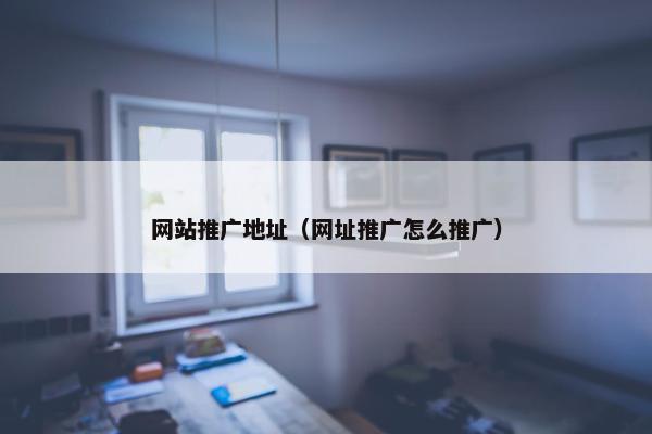 网站推广地址（网址推广怎么推广）