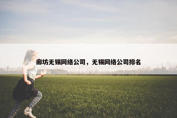 廊坊无锡网络公司，无锡网络公司排名